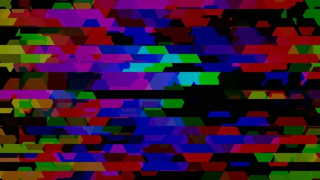 Vibrant Neon Hexagon Mosaic Motion Background