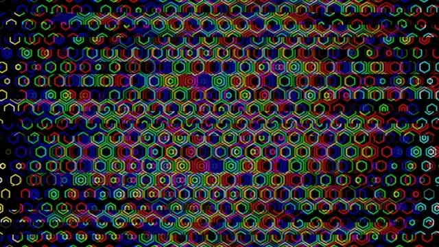 Vibrant neon hexagon pattern 4K UHD motion background loop