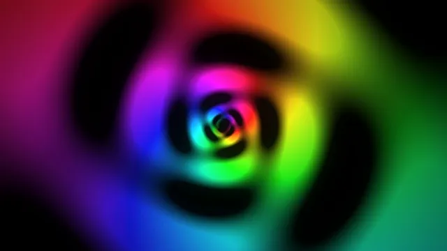 Vibrant Rainbow Neon Spiral Light Motion