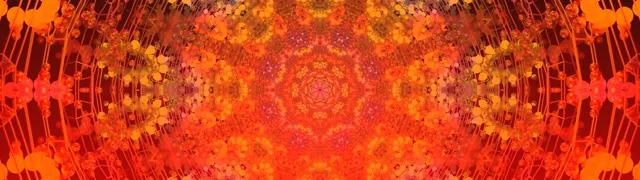 Vj loop Túnel Neón Fractal Caleidoscopio Explosión Laranxa Vermello 32:9 Super Ultrawide 60fps Salvapantallas