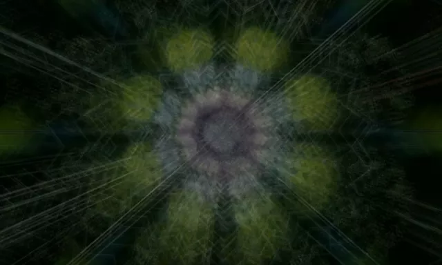 VJ Loop Neon Tunnel Kaleidoscope Vortex 5:3 Wide 60fps Screensaver