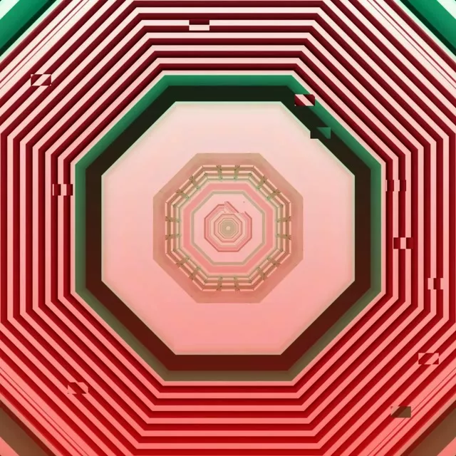 VJ Loop Neon Tunnel Octagon Vortex 1:1 Square 60fps Screensaver