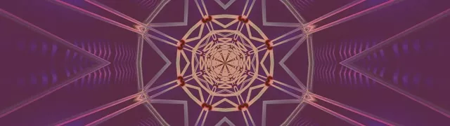 VJLoops Túnel Neón Mandala Estrela Morada 32:9 Ultrawide 60fps Protector de Pantalla