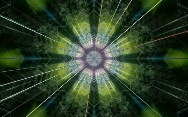 VJ Loop Neon Tunnel Radiant Kaleidoscope Burst 16:10 MacBook 60fps Screensaver