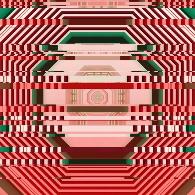 VJ Loop Neon Tunnel Striped Vortex 1:1 Square 60fps Screensaver