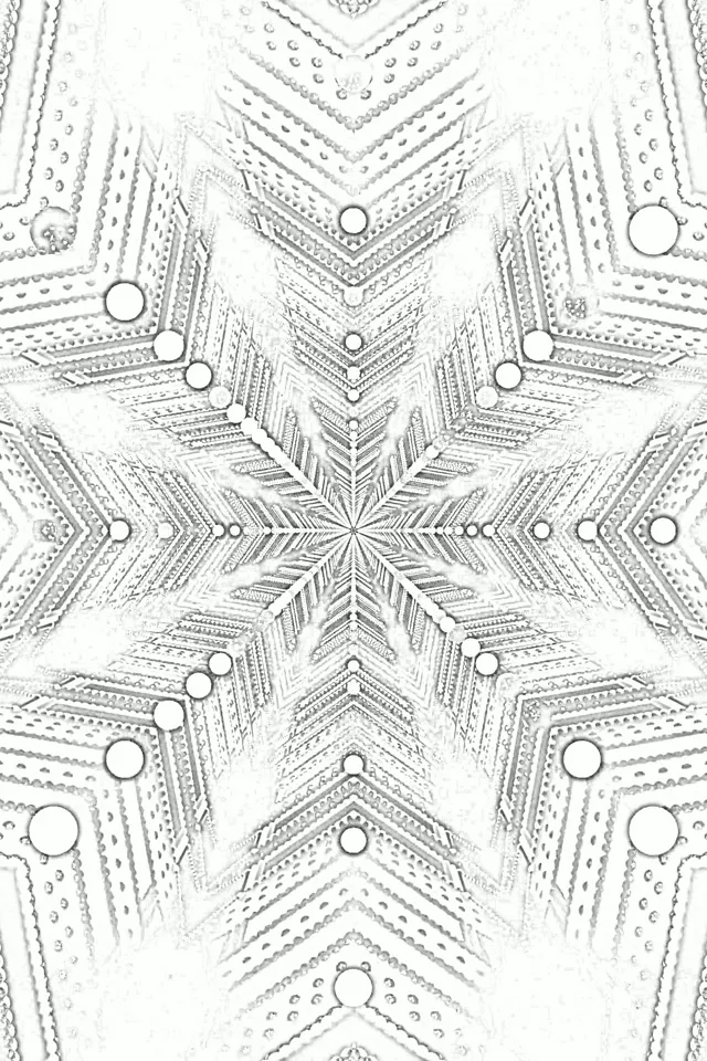 White Crystal Neon Tunnel Snowflake Screensaver 2:3 Portrait 60fps Vj Loop