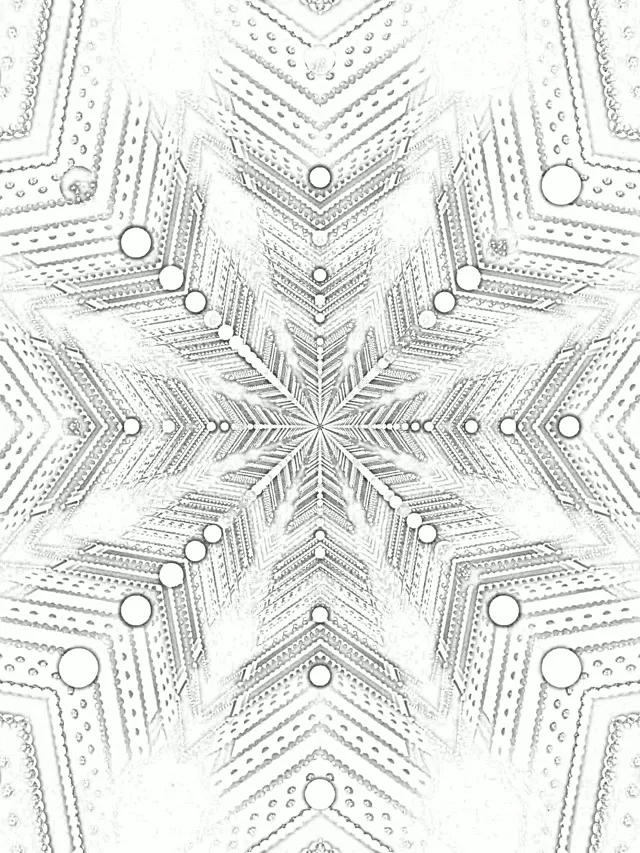 व्हाइट क्रिस्टल स्नोफ्लेक नियॉन टनल स्क्रीनसेवर 3:4 iPad पोर्ट्रेट 60fps VJ Loop