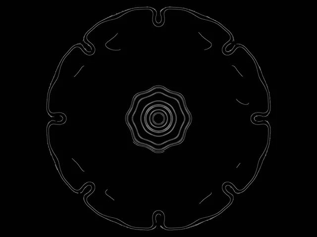 Terowong Neon Putih Bunga Penyelamat Skrin 4:3 Klasik 60fps VJ Loop