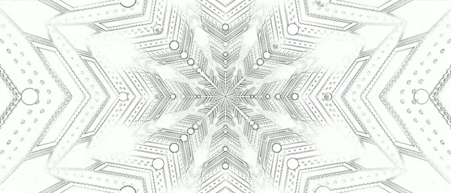 White Neon Tunnel Snowflake 21:9 Ultrawide 60fps Screensaver PC Vj Loop