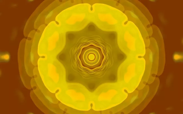 نفق النيون متحد المركز الأصفر 16:10 macbook 60fps شاشة التوقف vj loop