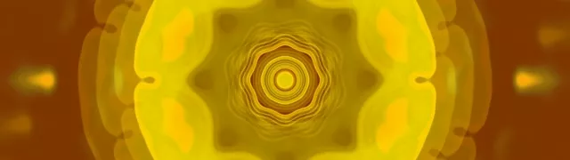 Yellow concentric vortex neon tunnel 32:9 screensaver 60fps VJ loop