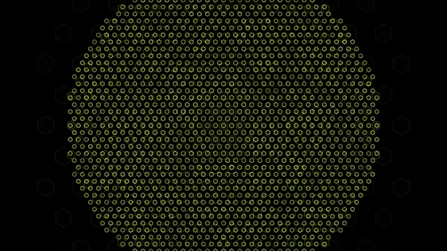 Yellow Hexagonal Grid Pattern 4K Digital Animation