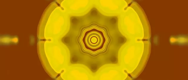 Yellow Neon Tunnel Concentric Circles 21:9 Ultrawide 60fps VJ Loop Screensaver