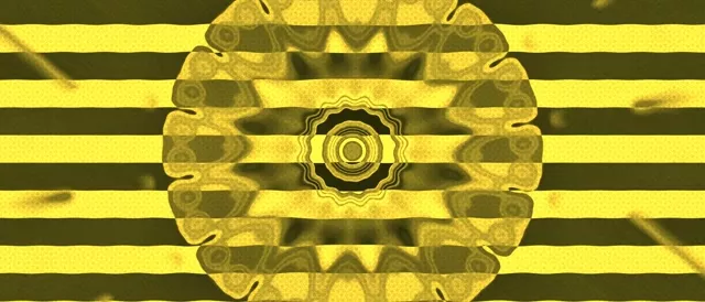 Neon Tunnel Sun Burst Yellow Spikes 21:9 Ultrawide 60fps Screensaver Vj Loop