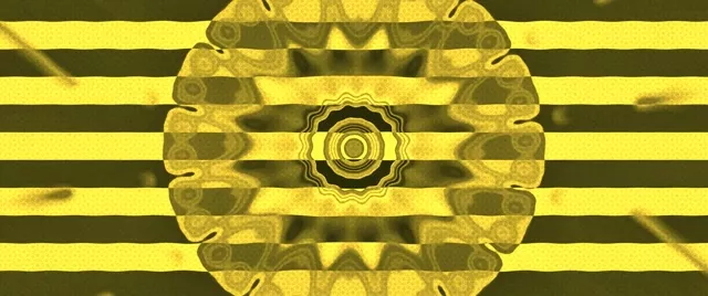 네온 터널 노랑 스타 폭발 VJ Loop 2.39:1 시네마스코프 60fps 화면보호기