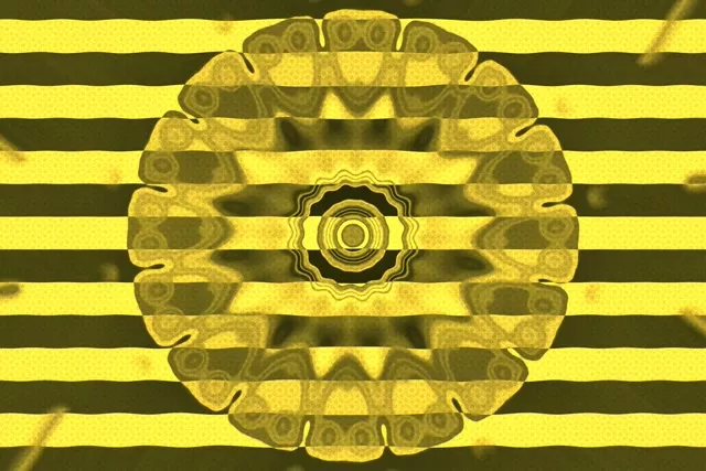 Неоновый туннель желтая звезда взрыв VJ петля 3:2 Surface 60fps заставка