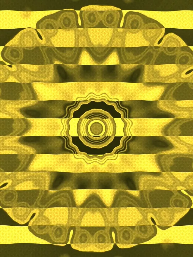 Neon Tunel Žuta Zvezda Eksplozija VJ Loop 3:4 iPad Portrait 60fps Screensaver