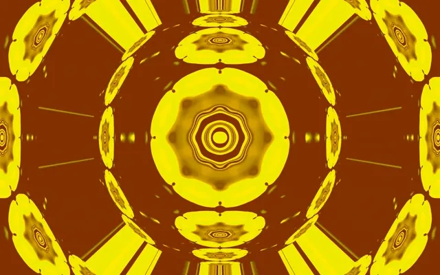 Neon Tunnel Golden Mandala Vj Loop 16:10 Macbook 60fps Screensaver