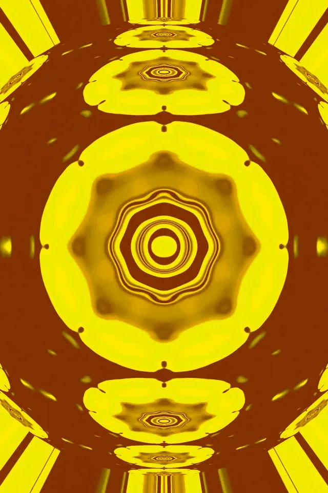 Золота Мандала Неонова Тунель Vj Loop 2:3 Photo Portrait 60fps Заставка