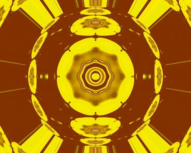 Túnel Neon Mandala Dourada Vj Loop 5:4 Industrial 60fps Protector de Pantalla