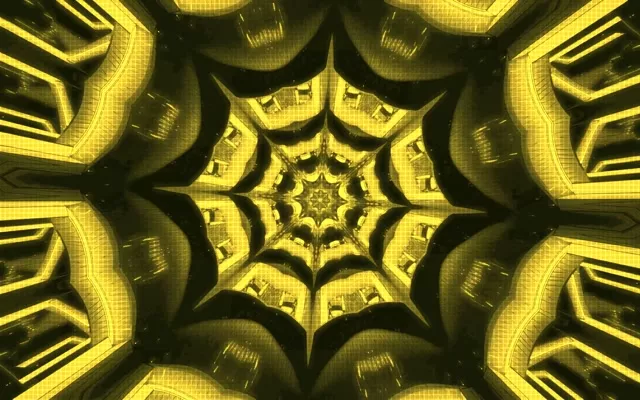 Yellow Neon Tunnel 16:10 MacBook 60fps Screensaver VJLoops