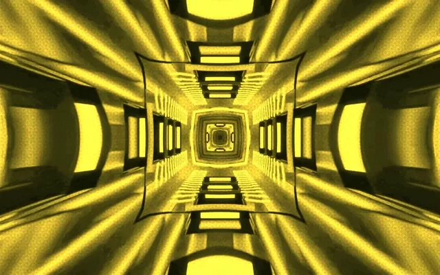 Golden Neon Tunnel VJLoops | Rippling Square Vortex | 60fps 16:10 MacBook Screensaver