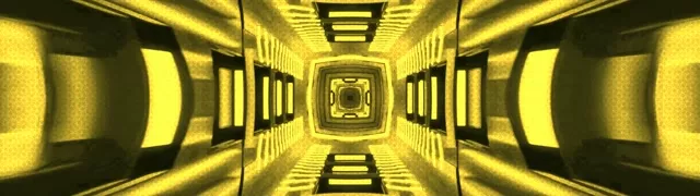 Neon Tunnel Yellow Caleidoscop VJLoops 32:9 Super Ultrawide 60fps Screensaver