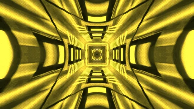 ইয়েলো সাই-ফাই টানেল স্ক্রিনসেভার 4K UHD 60fps লুপেবল ভিডিও