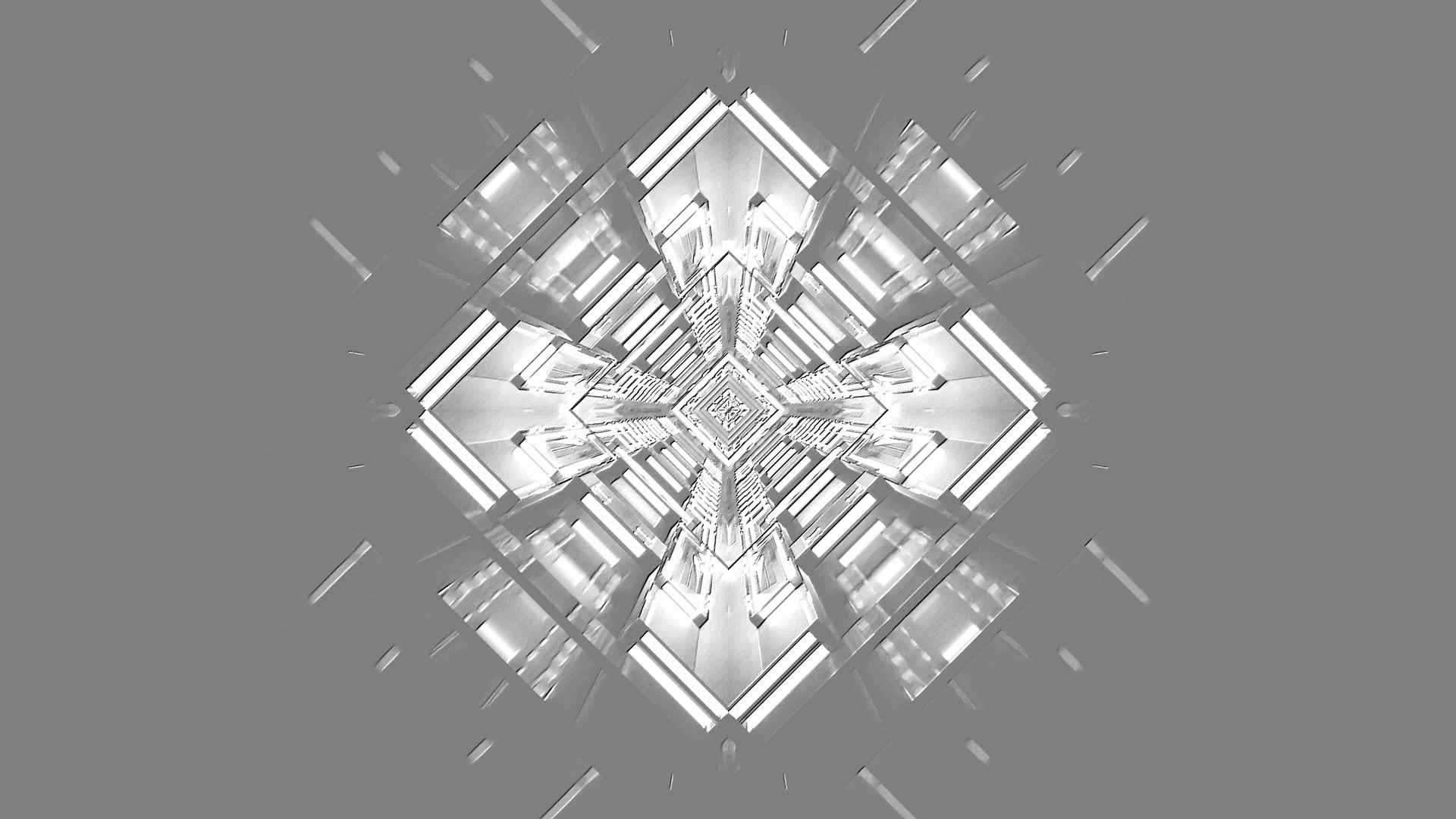 Silver Neon Tunnel Screensaver 4K UHD 60fps Vj Loop PC