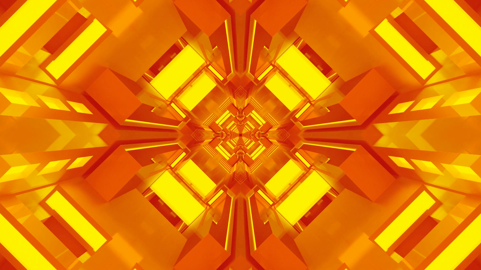 Tunnel Neon Arancione Screensaver 4K UHD 60fps VJLoops