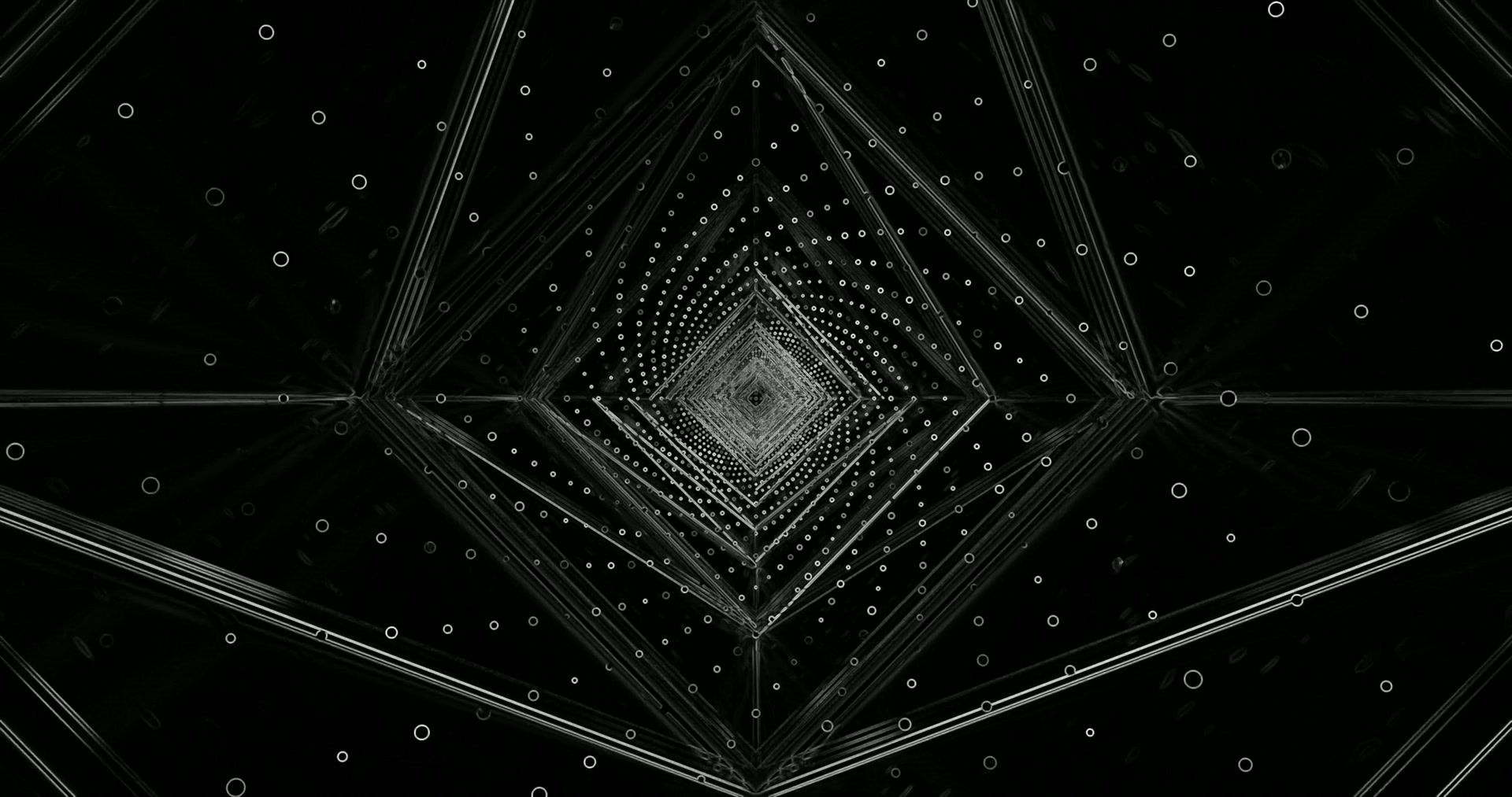 salvaschermo 4K UHD 60fps tunnel neon diamante motivi geometrici windows 11 VJLoops