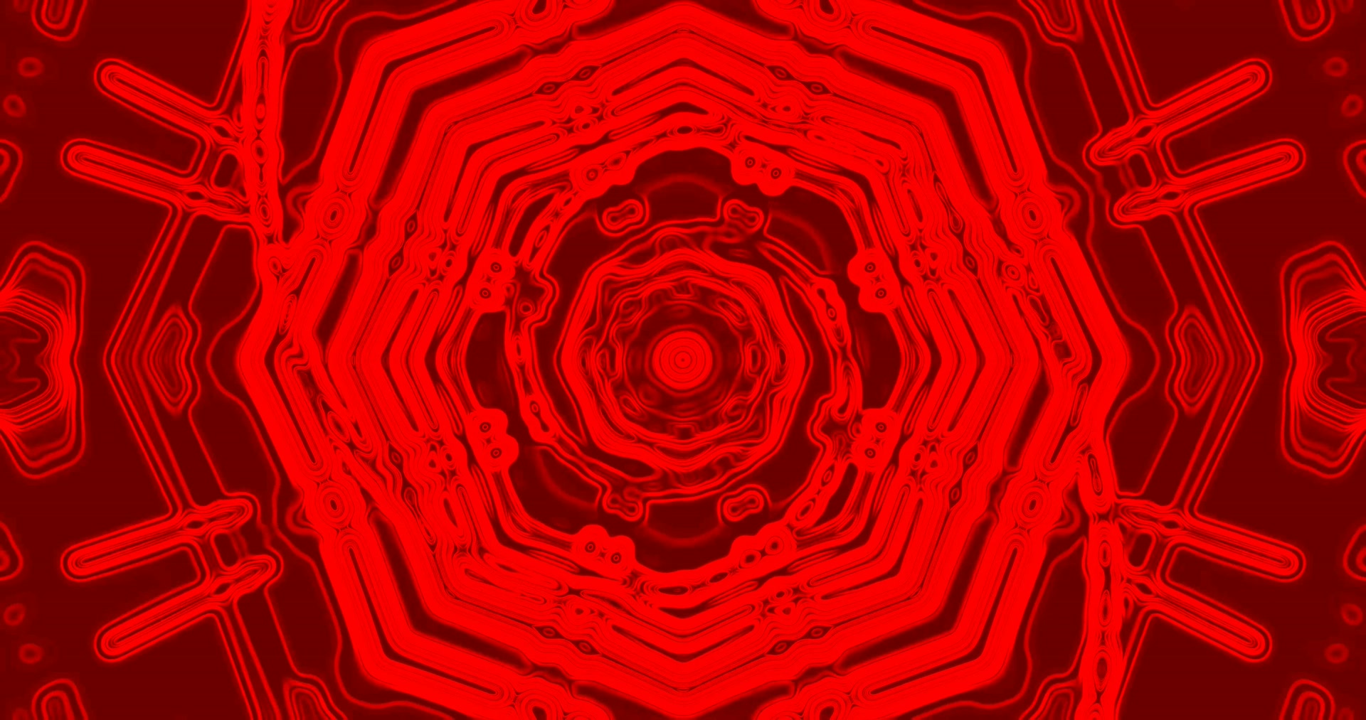 Tunnel Ottagono Rosso Luminoso Screensaver 4K UHD 60fps Live Wallpaper