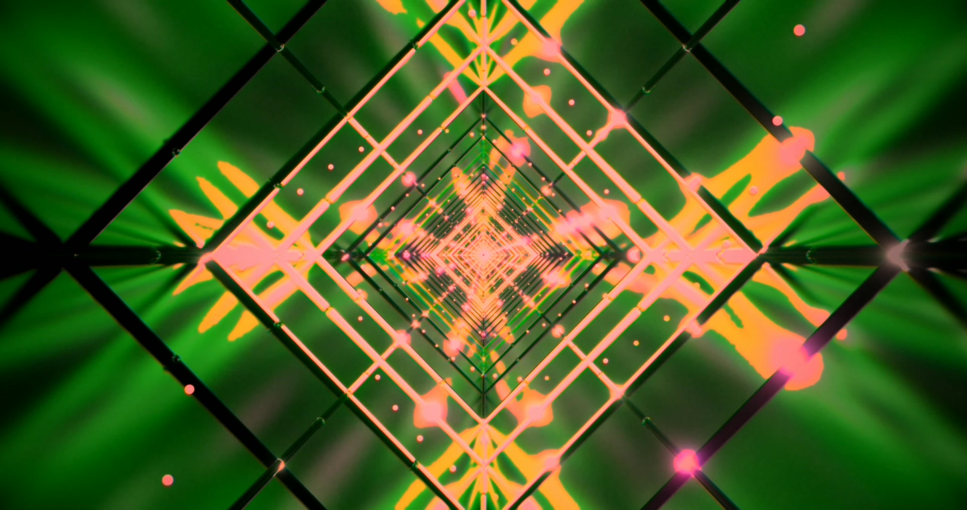 Tunnel Neon Verde Rosa Screensaver 4K UHD 60fps Vj Loop