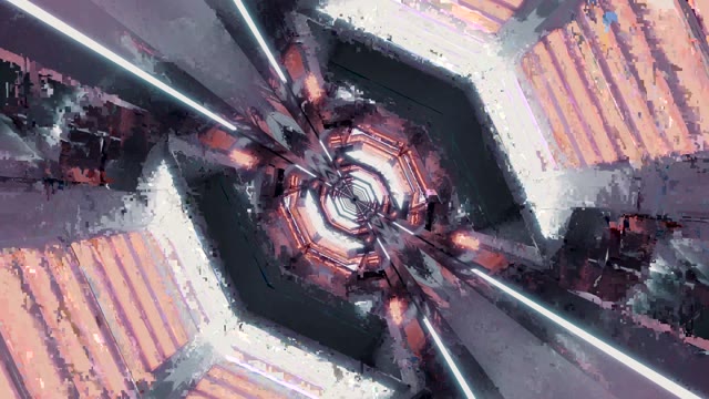 Sfondo Movimento Tunnel Spirale Astratto - VJLoops Geometrico Rosa Arancione