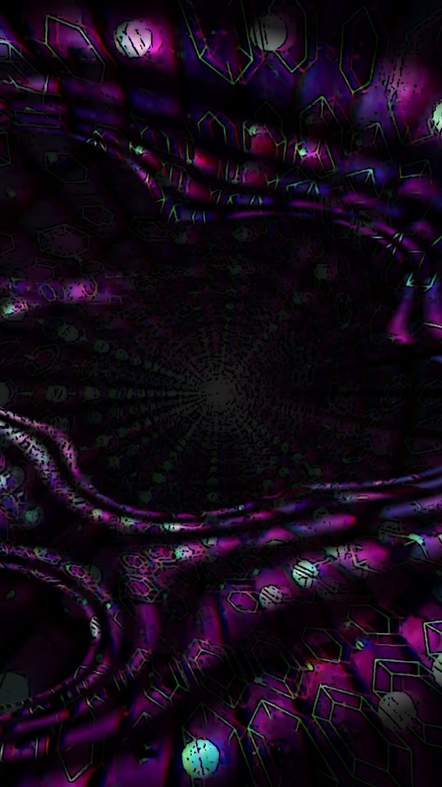 Neon Tunnel 60fps Purple Blue VJ Loop Motion Background