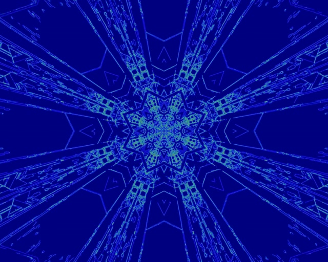 Tunnel Neon Blu Fiocco di Neve 60fps 5:4 industriale Screensaver PC VJ Loop