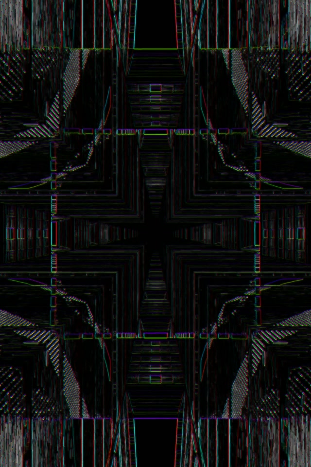 Neon Tunnel Kaleidoscope Vortex | 2:3 Portrait | 60fps Screensaver Loop