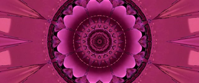 Mandala Rosa Tunnel Neon Screensaver 2.39:1 Cinemascope 60fps VJLoop