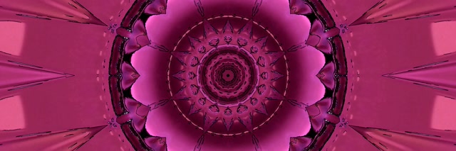 Tunnel Neon Rosa Mandala Screensaver 3:1 Triplo Largo 60fps VJLoop