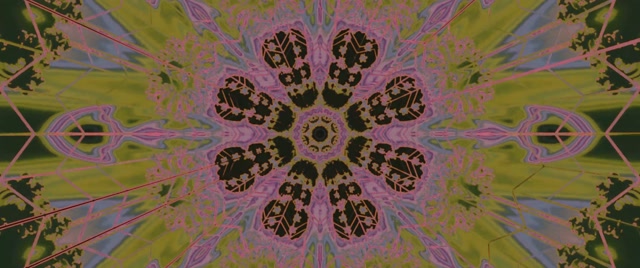 Tunnel Neon Caleidoscopio Frattale Fioritura 2.39:1 Cinemascope 60fps Screensaver VJ Loop