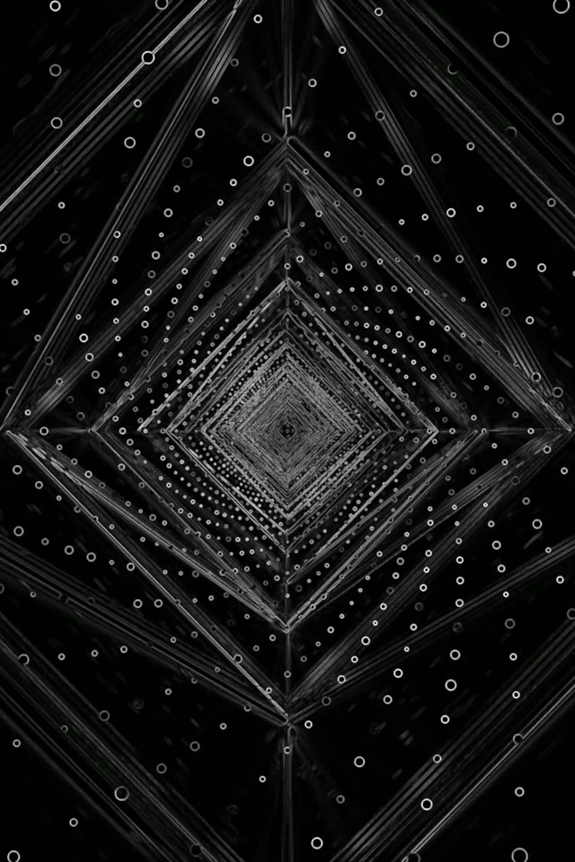 Tunnel al Neon Diamante Scuro Screensaver 2:3 Portrait 60fps VJ Loop PC