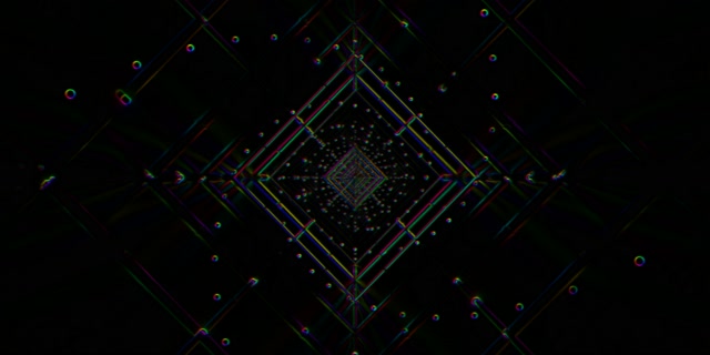 Neon Tunnel Recursive Diamond Vortex 2:1 Univisium 60fps VJ Loop Screensaver