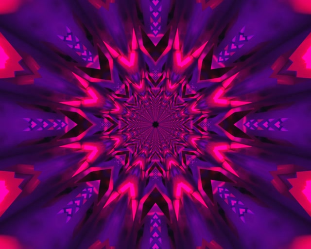 Tunnel Neon Esplosione Stella Frattale 5:4 Industrial 60fps Screensaver VJ Loop