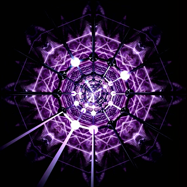 Tunnel al Neon Viola Screensaver 1:1 Square 60fps VJ Loop PC Laptop