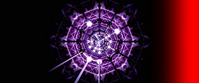 Tunnel Neon Viola Caleidoscopio Vortice VJ Loop 2.39:1 Cinemascope 60fps Screensaver