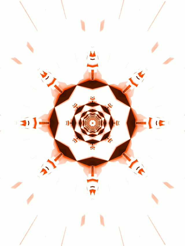 Tunnel Neon Caleidoscopio Rosso 3:4 iPad Portrait 60fps Screensaver VJ Loop