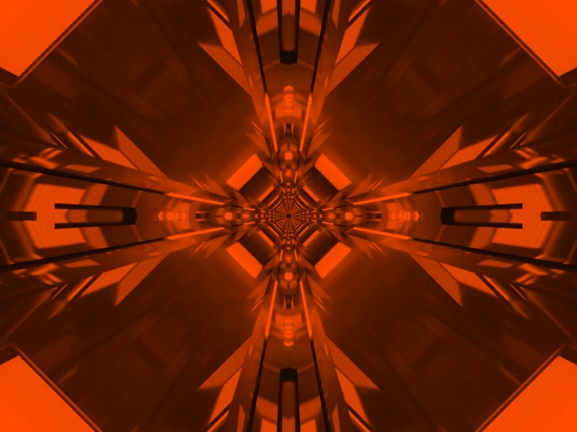 Red Neon Tunnel Kaleidoscope Vortex 4:3 Classic 60fps Screensaver Loop