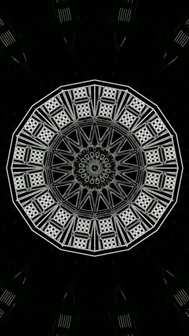 Tunnel Neon Caleidoscopio Stella Mandala VJLoop 9:16 Reels 60fps Screensaver