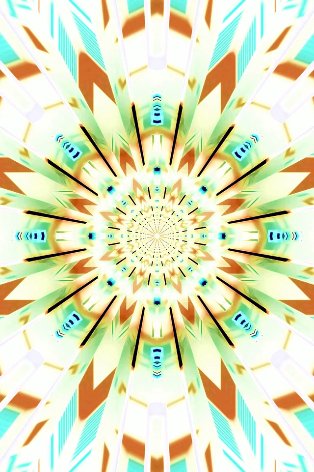 Tunnel Neon Caleidoscopio Burst VJ Loop 2:3 Photo Portrait 60fps Screensaver