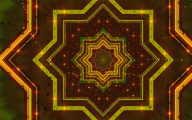 Tunnel Neon Stella Mandala VJ Loop 60fps 16:10 MacBook Screensaver